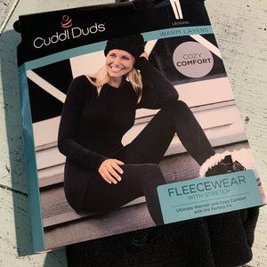 NWT Cuddl Duds Women's Black Fleece Legging Size XS